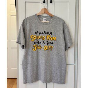 NFL Pittsburgh Steelers Funny T-Shirt Jag Off Stiller Fan Humor Size Large Gray